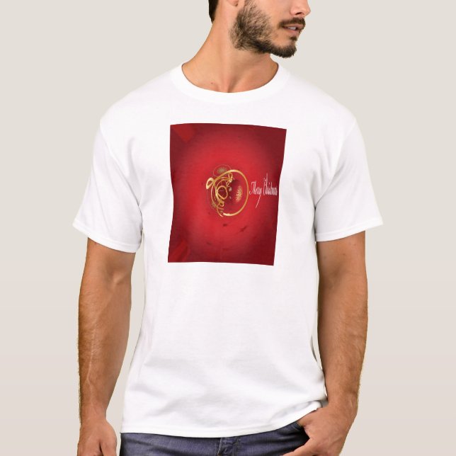 Red Christmas Jingle Bells haben einen gesegneten  T-Shirt (Vorderseite)