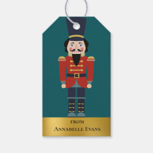 Red Christmas Nutcracker personalisieren Geschenkanhänger
