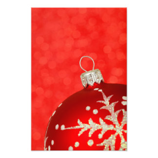 Red Christmas Ornament Fotodruck