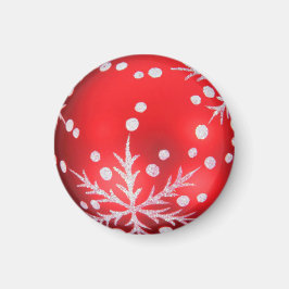 Red Christmas Ornament Magnet
