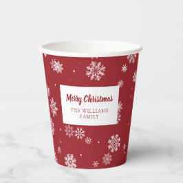 Red Christmas Paper Cups Pappbecher