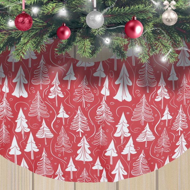 Red Christmas Pattern#6 ID1009 Polyester Weihnachtsbaumdecke (Von Creator hochgeladen)