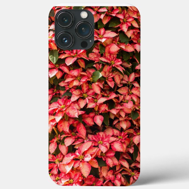Red Christmas Poinsettia Case-Mate iPhone Hülle (Rückseite)