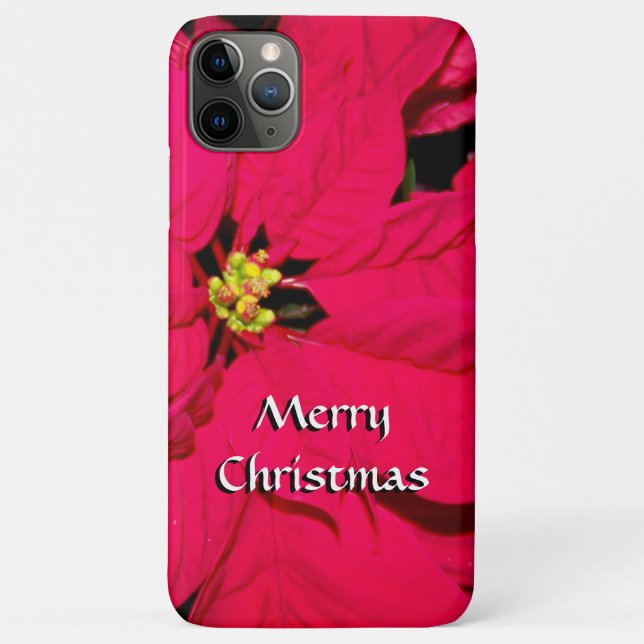 Red Christmas Poinsettia Case-Mate iPhone Hülle (Rückseite)