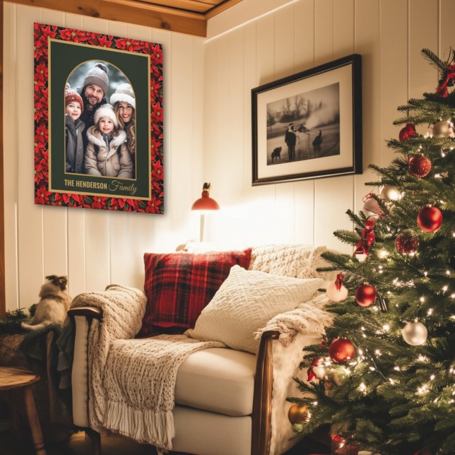 Red Christmas Poinsettia Custom Foto Leinwanddruck (Von Creator hochgeladen)