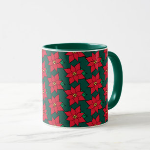 Red Christmas Poinsettias Coffee Tasse Geschenk