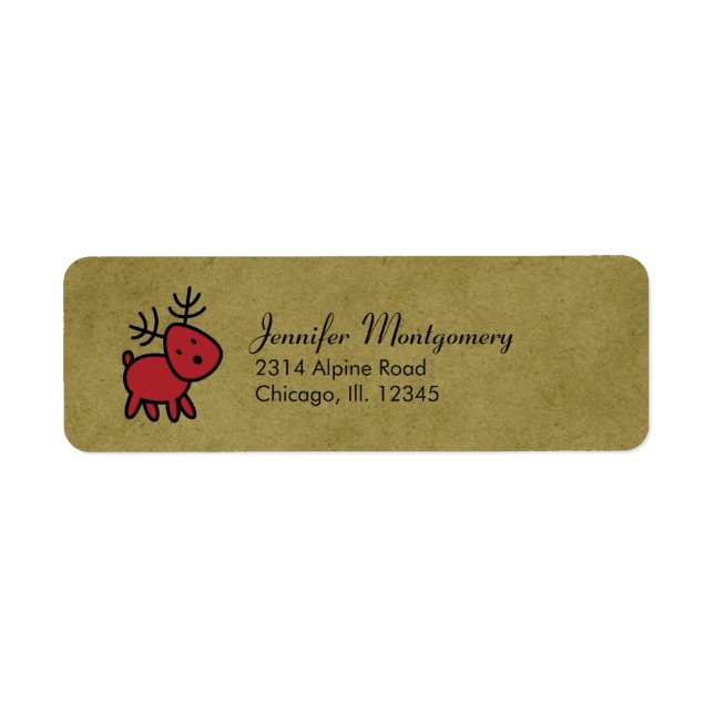 Red Christmas Reindeer Illustration (Vorne)