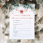 Red Christmas Santa Baby Duschberatung und Wünsche Einladung<br><div class="desc">Die Red Santa Gender Neutral Santa Baby Kleidung Weihnachtsduschberatung und Wunschkarte ist eine süße Ergänzung zu Ihrer Babydusche! Mit einem festlichen roten Design, zarten Schneeflocken, Eukalyptusgrün und bezaubernden, vom Weihnachtsmann inspiriert Babykleidung lädt diese Karte die Gäste ein, ihre herzlichen Ratschläge und Wünsche für die zukünftigen Eltern zu teilen. Es ist...</div>