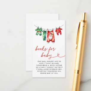 Red Christmas Santa Baby Duschbücher für Baby Begleitkarte