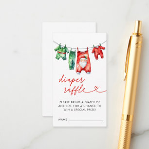 Red Christmas Santa Baby Duwer Windelwanne Begleitkarte