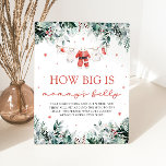 Red Christmas Santa Baby wie groß ist Mama's Bauch Sockelschild<br><div class="desc">Das Red Christmas Santa Baby How Big Is Mommy's Bly Game Sign bringt festlichen Spaß in Ihre Urlaubsdusche! Mit seinem fröhlichen roten Design und den vom Weihnachtsmann inspirierten Details lädt dieses Spielzeichen die Gäste dazu ein, die Bauchgröße von Mommy zu erraten und dem Fest eine spielerische, leichte Aktivität hinzuzufügen. Es...</div>