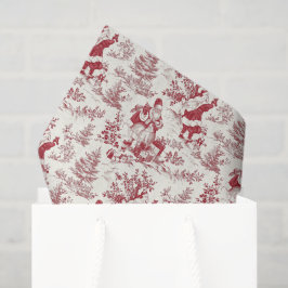 Red Christmas Santa Toile Seidenpapier