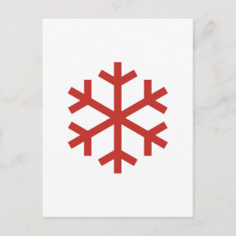 Red Christmas Snowflake Postkarte