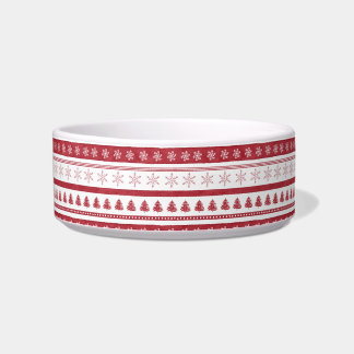 Red Christmas Streifen Pet Bowl Napf