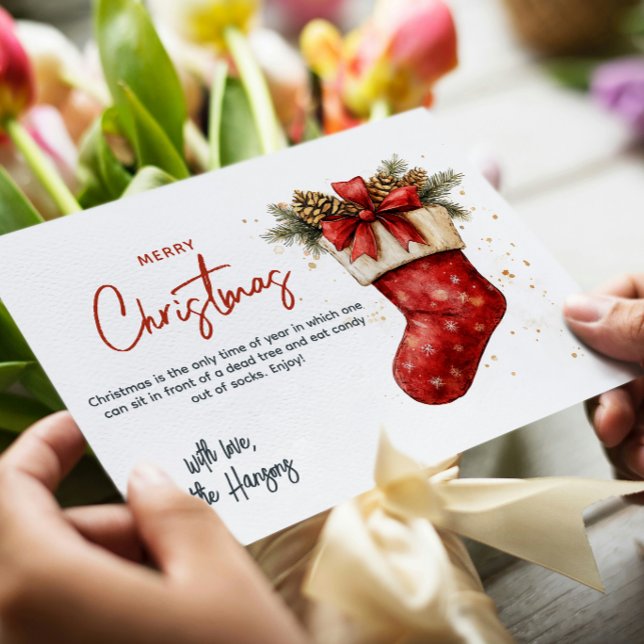 Red Christmas Strumpf Frohe Weihnachten (Von Creator hochgeladen)