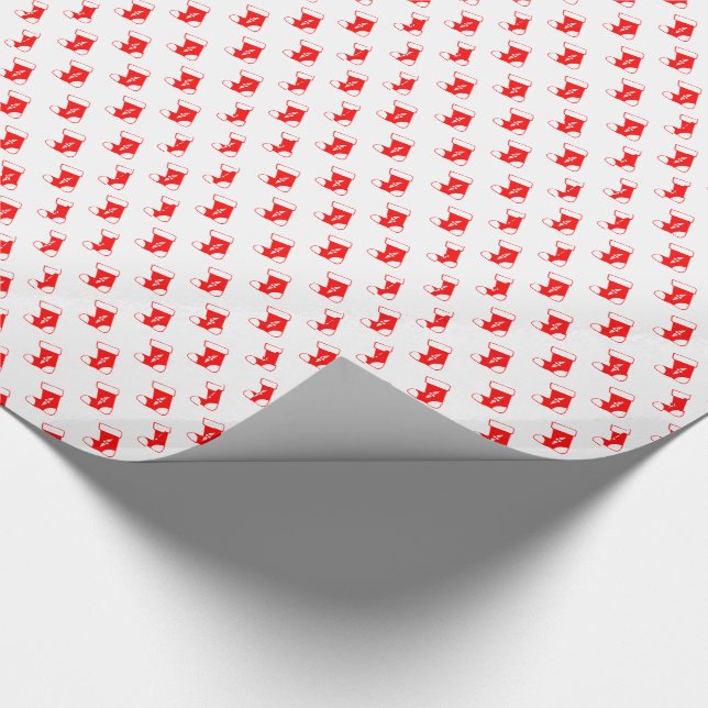 Red Christmas Strumpf Geschenkpapier