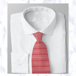 Red Christmas Sweater Neck Tie Krawatte