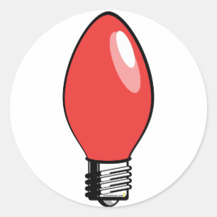 Red Christmas Tree Bulb Runder Aufkleber