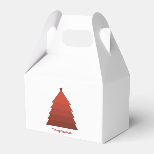 Red Christmas Tree Favor Box Geschenkschachtel (Vorderseite)