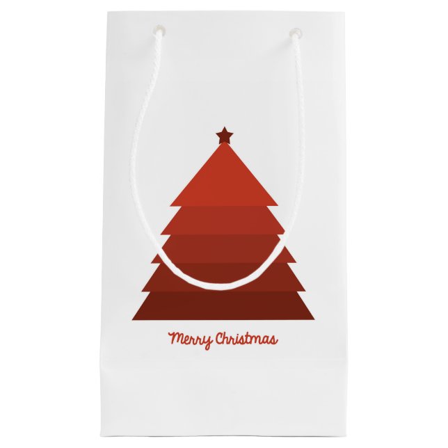 Red Christmas Tree Geschenktasche Kleine Geschenktüte (Vorderseite)
