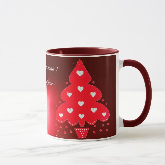 RED CHRISTMAS TREE HOLIDAY PARTEI Rot Tasse (Rechts)