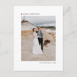 Red Christmas Tree Modernes fröhliches Weihnachtsf Feiertagspostkarte