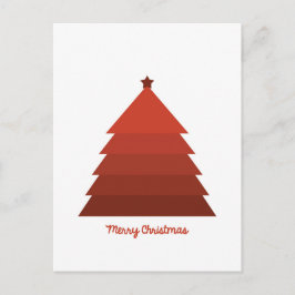 Red Christmas Tree Postcard Postkarte