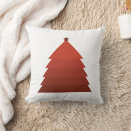 Red Christmas Tree Throw Kissen