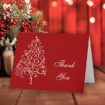 Red Christmas Tree Winter Vielen Dank Dankeskarte<br><div class="desc">Passen Sie die festliche Red Christmas Tree Winter Dankeschön Note Card innen und außen. Auf Wunsch können Sie die Farbe der Außenkarte im Freien ändern und auch Ihre persönliche Wertschätzung und Dankbarkeit im Inneren hinzufügen. Geeignet für Geschenke, die nach dem Weihnachtsfeiertag oder Dezember Brautparty oder Hochzeit erhalten. Dieses elegante, individuelle...</div>