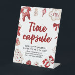 Red Christmas Winter Time Kapsel Baby Duschzeichen Sockelschild<br><div class="desc">Red Christmas Winter Time Kapsel Baby Duschzeichen</div>