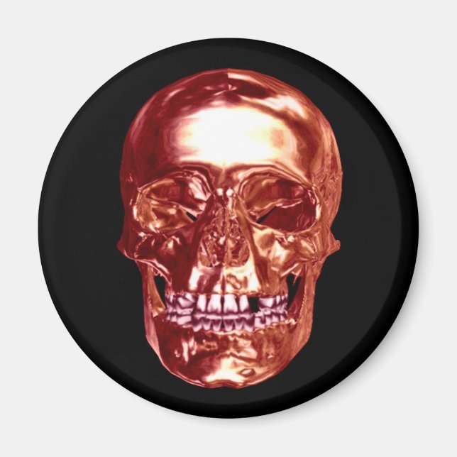 Red Chrome Skull Magnet (Vorne)