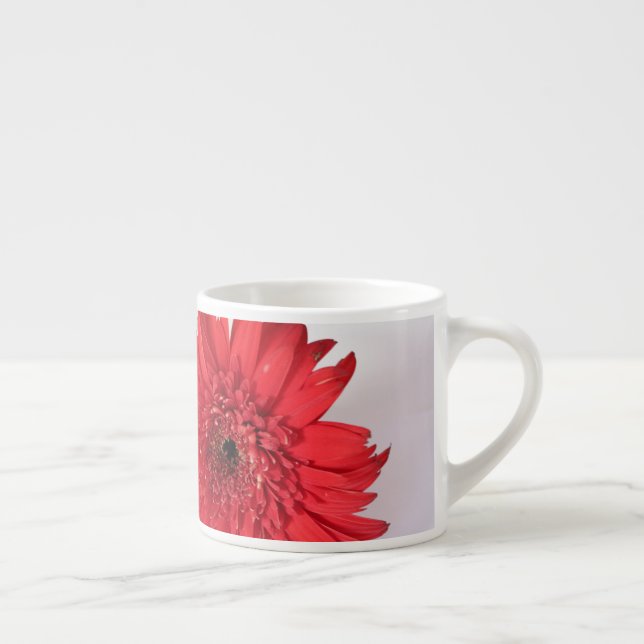Red Chrysanthemum Minimalismus Kaffee Tasse Cup (Rechts)
