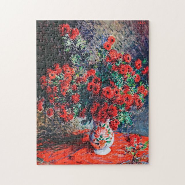 Red Chrysanthemum, Monet Puzzle (Vertikal)