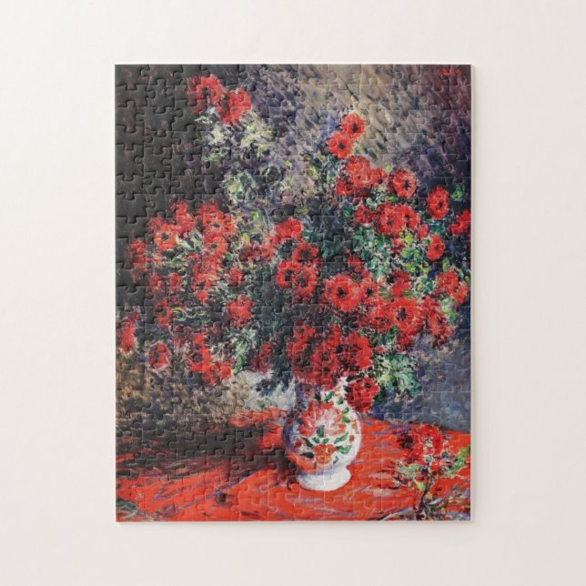 Red Chrysanthemums von Claude Monet Puzzle (Vertikal)