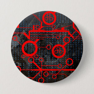 Red Circuit Button