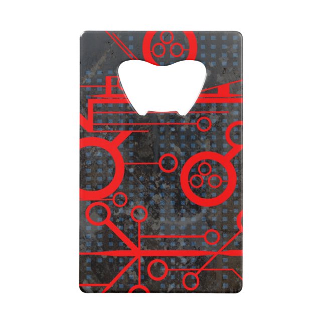 Red Circuit Geldbeutel Flaschenöffner (Vorderseite)