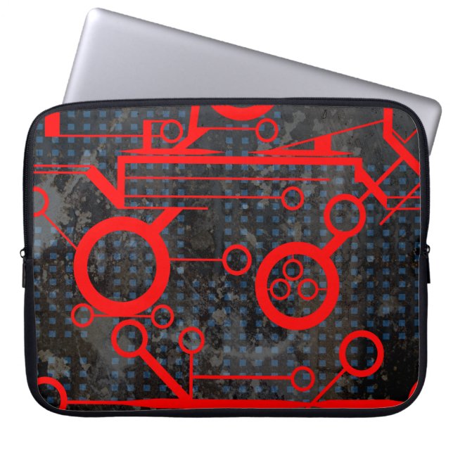 Red Circuit Laptopschutzhülle (Vorderseite)