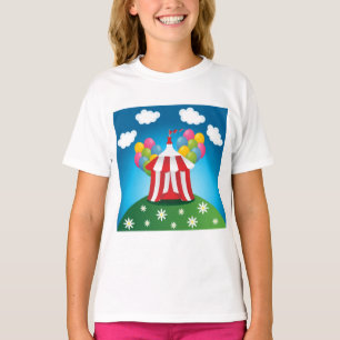 Red Circus Tent Girls T - Shirt