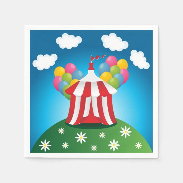 Red Circus Zent Paper Napkins Serviette (Vorderseite)