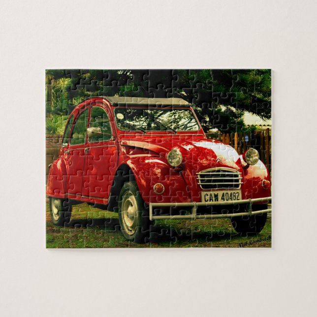 Red Citroën 2CV Puzzle (Horizontal)