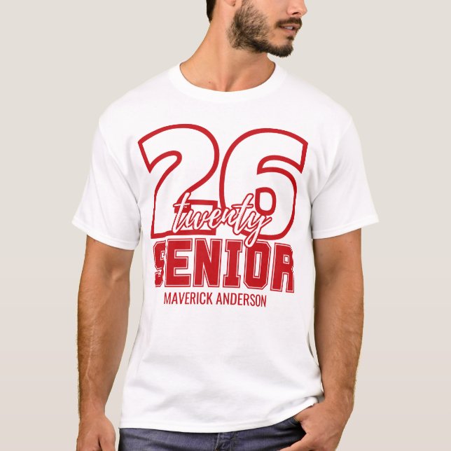 Red Class of 2026 Graduation T-Shirt (Vorderseite)