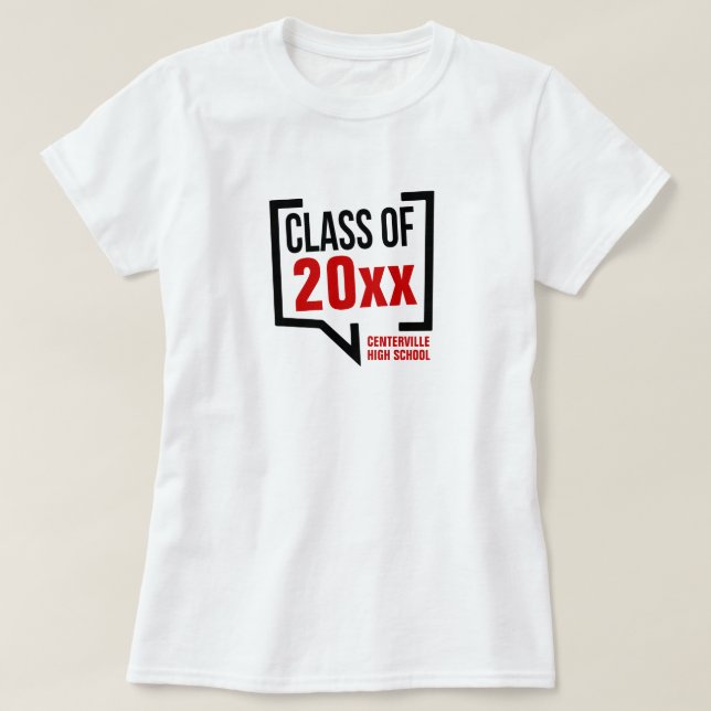 Red Class Year Speedblase T-Shirt (Design vorne)
