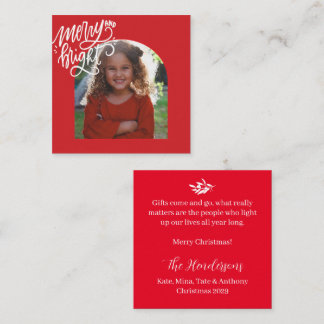 RED Classic Frohe Weihnachts-BUDGET-Karte Mitteilungskarte