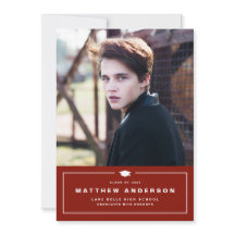 Red Classic Graduation Cap Foto Abschluss