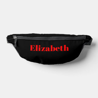 Red Classic Personalisiert Name | Black Stylish Bauchtasche