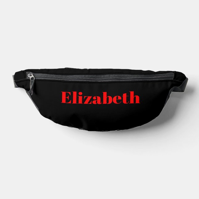 Red Classic Personalisiert Name | Black Stylish Bauchtasche (Ablage )