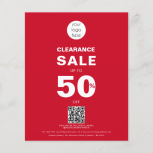 Red Clearance Sale Shop Einzelhandelslogo Flyer