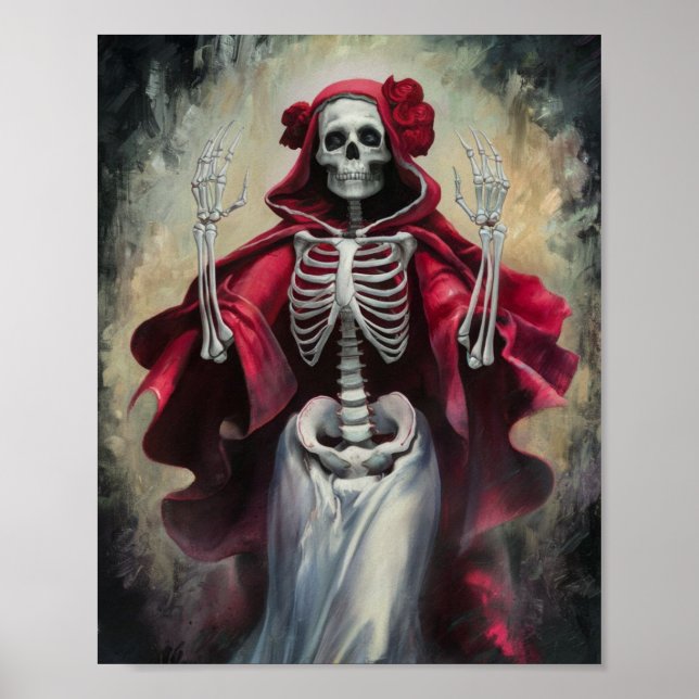 Red Cloak Santa Muerte Poster (Vorne)