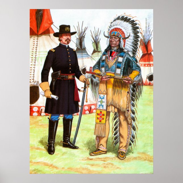 Red Cloud, Chef der Oglala Sioux Poster (Vorne)