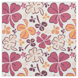 Red Clover Kleeblatt Pattern St Patrick`s Day Stoff